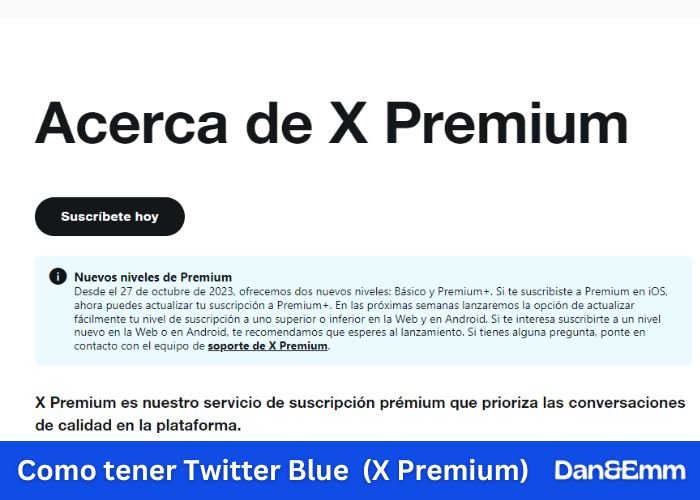 Como tener Twitter Blue (o X Premium)