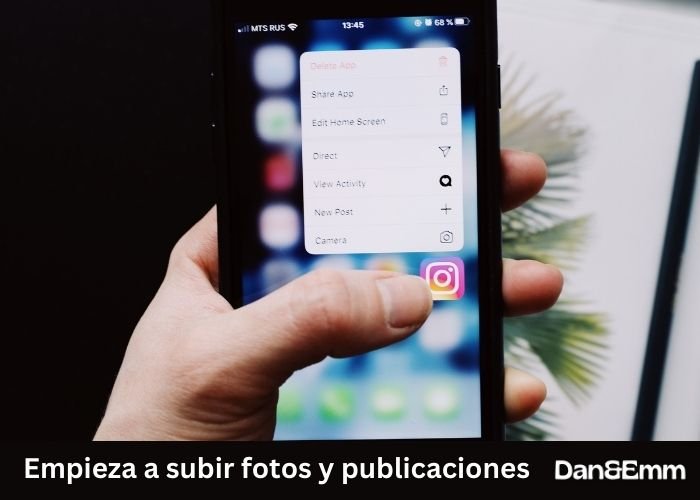 Empieza a subir fotos y publicaciones