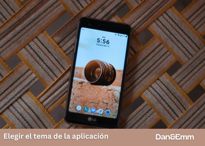Elegir el tema de la aplicación