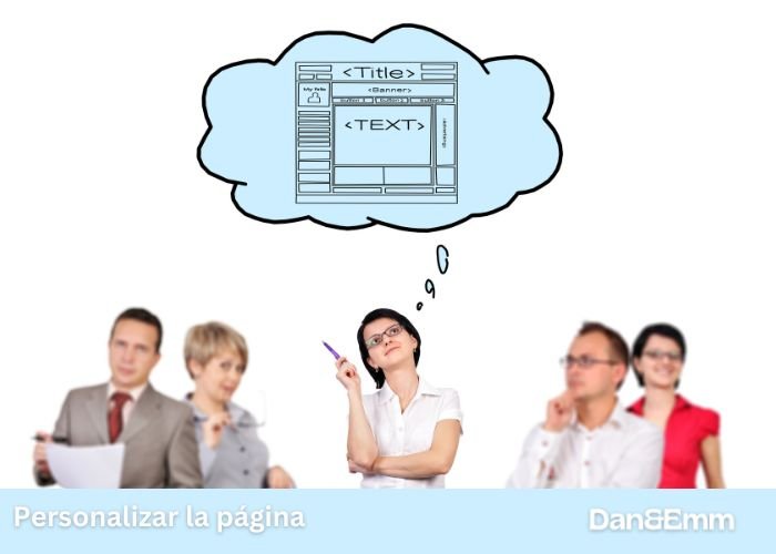 Personalizar la página