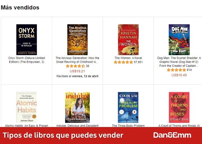 Tipos de libros que puedes vender